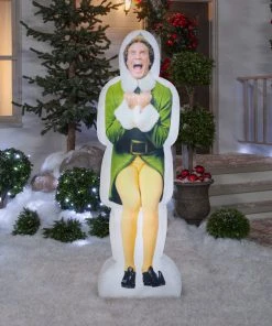 Gemmy 6' Photorealistic Airblown Excited Buddy The Elf Christmas Inflatable