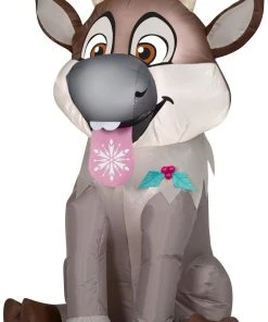 Gemmy Christmas Airblown Inflatable Inflatable Baby Sven, 3.5 Ft Tall, Grey