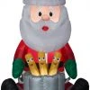 Gemmy 5.5' Animated Airblown Chef Santa W/ Pop Up Tamales Christmas Inflatable Coming Soon