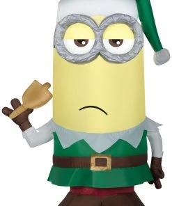 Gemmy Christmas Airblown Inflatable Kevin As Elf W/Bell Universal, 3.5 Ft Tall, Multicolored Coming Soon