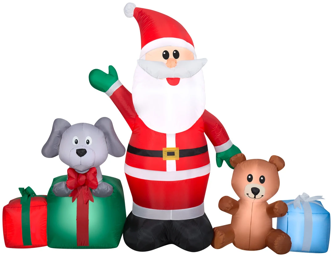 Coming Soon Gemmy Christmas Airblown Inflatable Inflatable Santa And Friends, 5 Ft Tall, Red 1 Coming Soon Gemmy Christmas Airblown Inflatable Inflatable Santa And Friends, 5 Ft Tall, Red