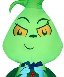 Coming Soon Gemmy Christmas Airblown Inflatable Inflatable Little Grinch, 4 Ft Tall, Green