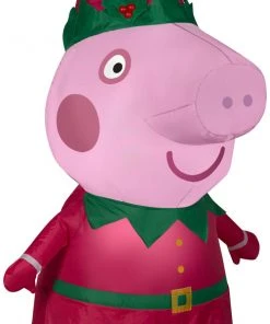 Seasons Inflatables Gemmy 4' Airblown Christmas Peppa Pig Coming Soon
