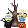 Seasons Inflatables Coming Soon Gemmy 5.5' Airblown Minions W/Tree And Pumpkin Scene Universal