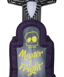 Seasons Inflatables Gemmy 6' Animated Airblown Inflatable Pop-Up Jack Skellington In Tombstone Disney