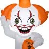 Halloween Gemmy Airblown Inflatable Pennywise CarBuddy, 3 Ft Tall, White