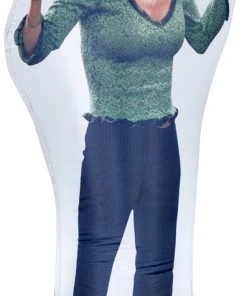 Gemmy Photorealistic Airblown Monica W/Turkey On Her Head S LG WB , 6 Ft Tall