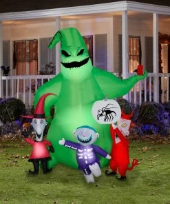 Gemmy 7' Airblown Oogie Boogie W/Creatures Nightmare Before Christmas Disney Scene Halloween Inflatable