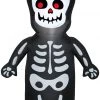 Gemmy Airblown Happy Skeleton, 3.5 Ft Tall, Multicolored Halloween