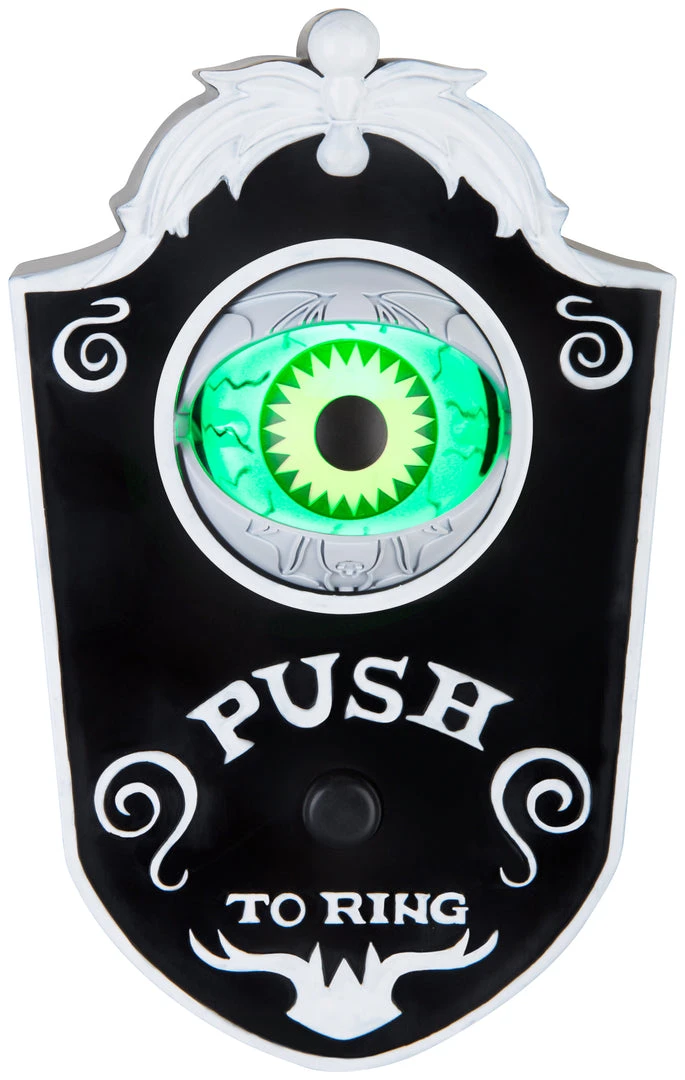 Props, Decor, And Lights Gemmy Animated Decor Doorbell Eyeball Black & White 1 Props, Decor, And Lights Gemmy Animated Decor Doorbell Eyeball Black & White