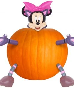 Gemmy Pumpkin Push Ins Minnie As Cat Disney, Orange