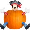 Gemmy Pumpkin Push Ins Mickey As Pirate Disney, Orange Coming Soon