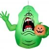 Gemmy Airblown Hanging Slimer Ghostbusters, 5 Ft Tall, Green Halloween