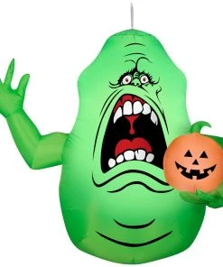 Gemmy Airblown Hanging Slimer Ghostbusters, 5 Ft Tall, Green Halloween