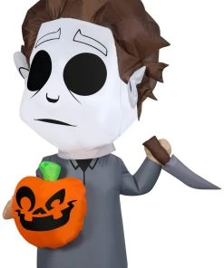 Gemmy Airblown Inflatable Michael Myers CarBuddy, 3 Ft Tall, White