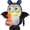 Gemmy Airblown Inflatable Dave In Bat Costume, 3.5 Ft Tall, Black