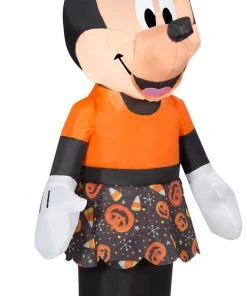 Coming Soon Gemmy Airblown Inflatable Minnie Mouse In Candy Skirt, 3.5 Ft Tall, Black