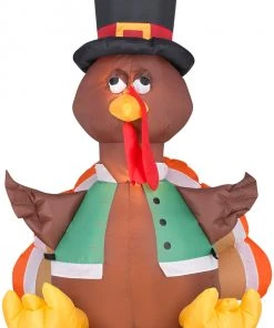 Gemmy 4' Airblown Happy Turkey Thanksgiving Inflatable
