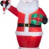Gemmy 12' Airblown Santa W/ Gift And Candy Cane Christmas Inflatable Coming Soon