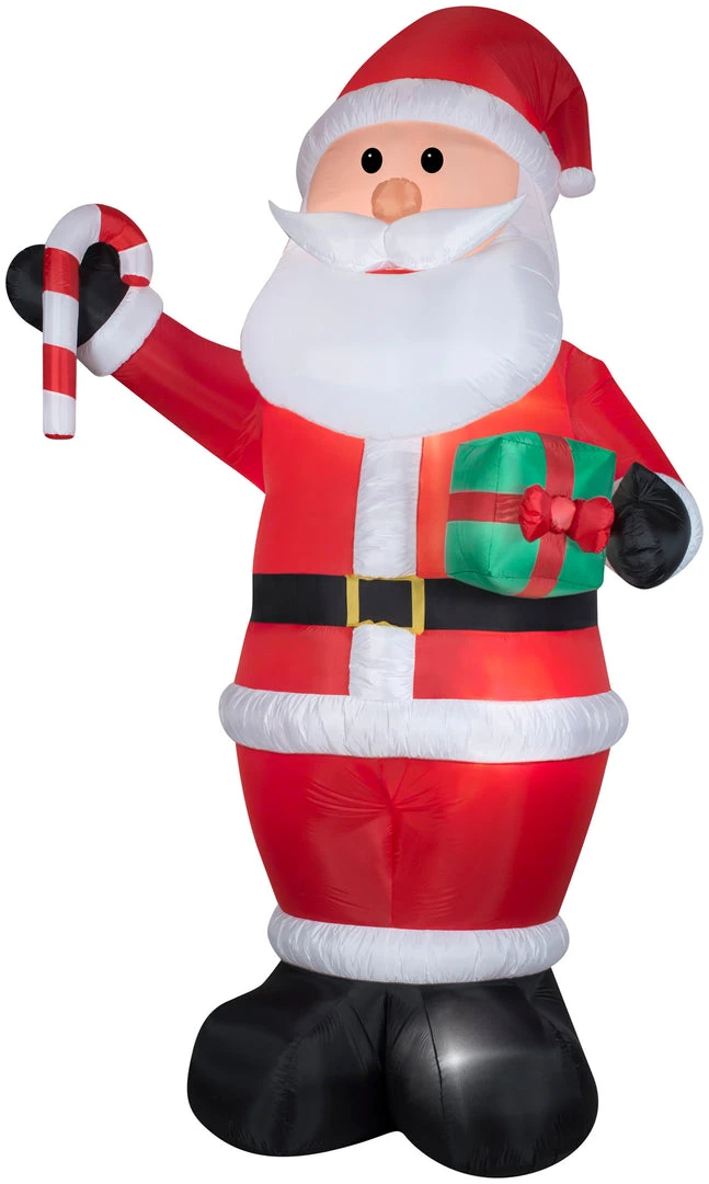 Gemmy 12' Airblown Santa W/ Gift And Candy Cane Christmas Inflatable Coming Soon 1 Gemmy 12' Airblown Santa W/ Gift And Candy Cane Christmas Inflatable Coming Soon