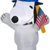 Gemmy Airblown Inflatable Patriotic Snoopy, 3.5 Ft Tall Inflatables