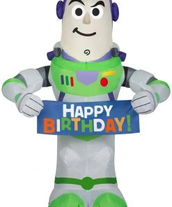 Gemmy Airblown Inflatable Birthday Party Buzz Lightyear, 3.5 Ft Tall