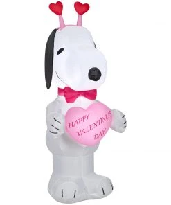 Gemmy Airblown Inflatable Valentine Snoopy, 3.5 Ft Tall