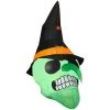 Seasons Inflatables Airblown Inflatable Green Witch Skull