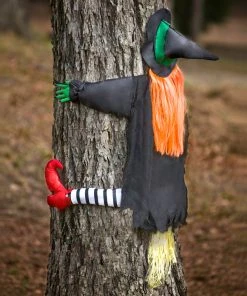 Gemmy Props, Decor, And Lights 4.5' Crashing Witch Wilma Wipeout Halloween Prop