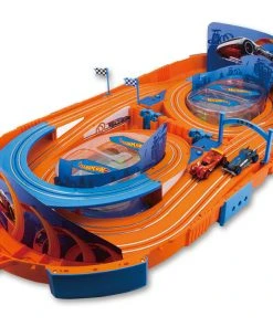 KidzTech 1:64 Hot Wheels Slot Track With Carrying Case - 9.1 Ft (battery Operated) Toys