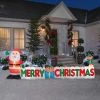 Gemmy 12' Wide Airblown Merry Christmas Sign Scene Christmas Inflatable Coming Soon